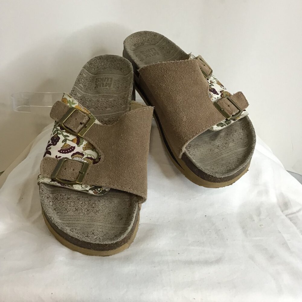 Muk Luks Susan Terra Turf Sandals Floral Pattern Size 8.5